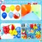 129Pcs Pool Party Decorations Birthday Supplies, Outdoor Pool Summer Theme Balloon Garland Arch Kit Backdrop Beach Ball Tropical Luau Hawaii Holiday Swimming Outdoor Pool Decor Party Supplies